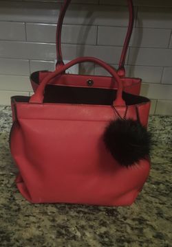 Red tote bag