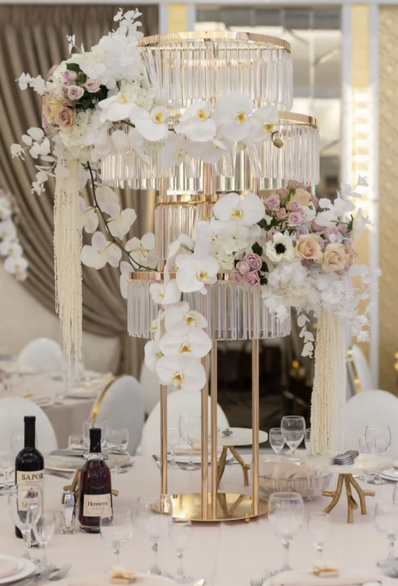 Elegant Glass Wedding Centerpiece – Versatile Decor (Set of 10)