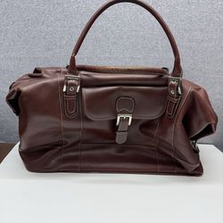 McKlein USA Brown Leather Duffle Bag Weekender Travel Carry On Large