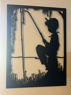 Fishing Kid Wall Art