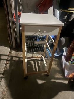 Kitchen rolling cart wine