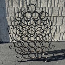 vintage Arthur Umanoff for Shaver Howard wrought iron wine rack