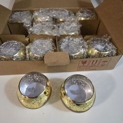 12 Pcs Gold Candle Holders