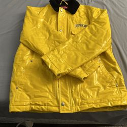 Supreme Quilted Patent Vinyl Work Jacket (Size medium)
