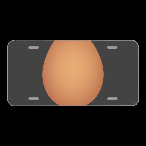 License Plate Novelty Car Front Egg Food Protein Meal Breakfast