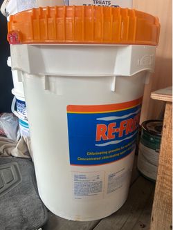 100lbs shock and 2, 50lbs bucket of tablets
