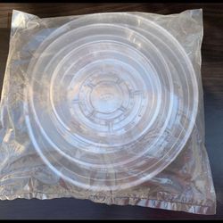 3 Clear Plant Saucers - assorted sizes