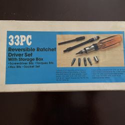 Reversible Ratchet Driver Set With Storage Box