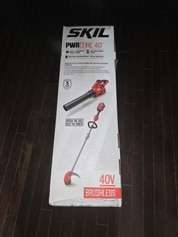 
SKIL CB7478C-11 PWR CORE 40 Brushless 40V 14" String Trimmer and Leaf Blower Combo Kit with 2.5Ah Battery and Charger