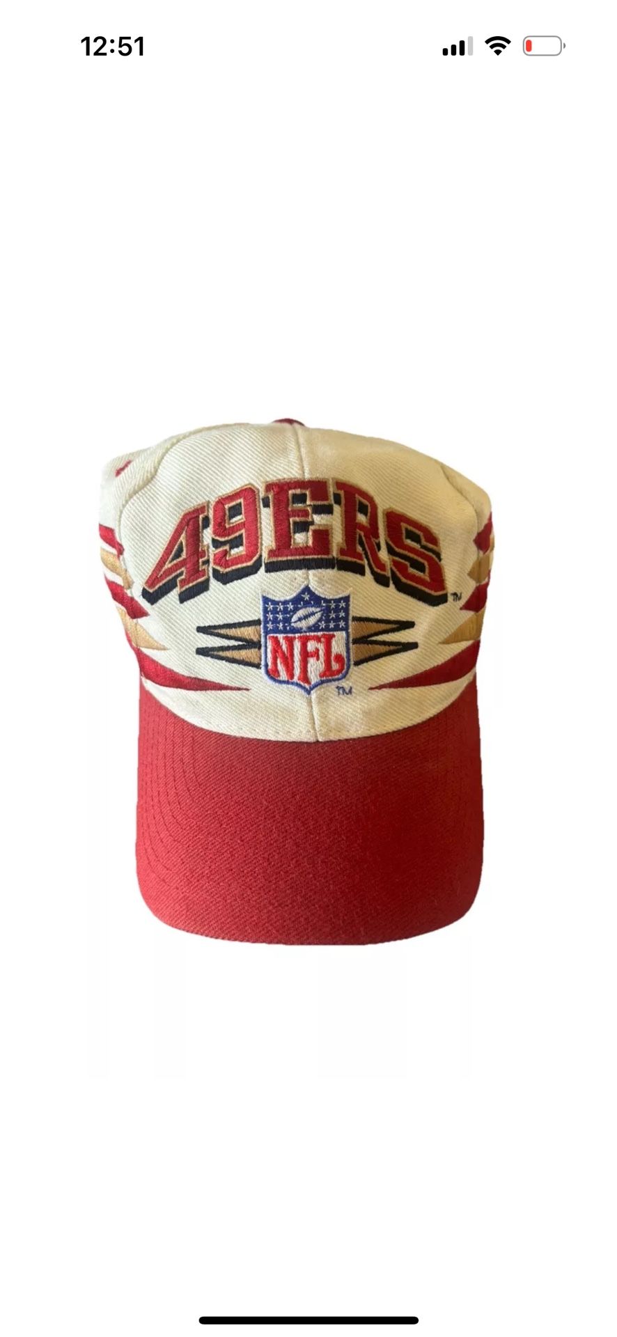 Vintage San Francisco 49ers Logo Athletic Diamond Cut Pro Line Snapback Hat Cap