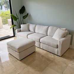 New Ivory Sectional Couch 