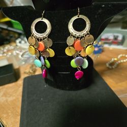Pretty Colorful Dangle Earrings 