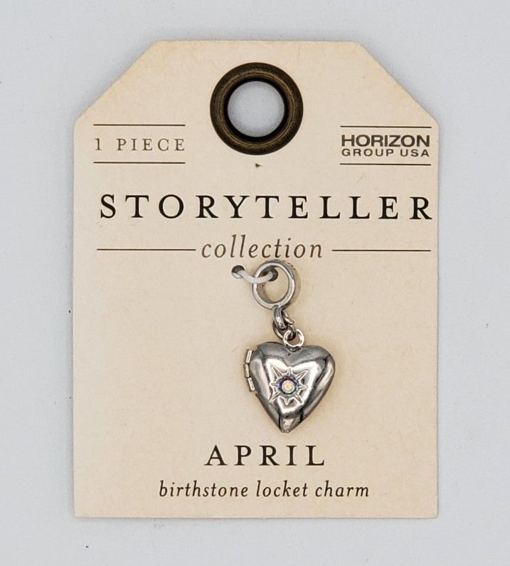 Horizon Storyteller Collection April Birthstone Locket Charm