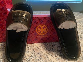 Tory Burch Bubble Jelly Gray/Black Sandal Slides