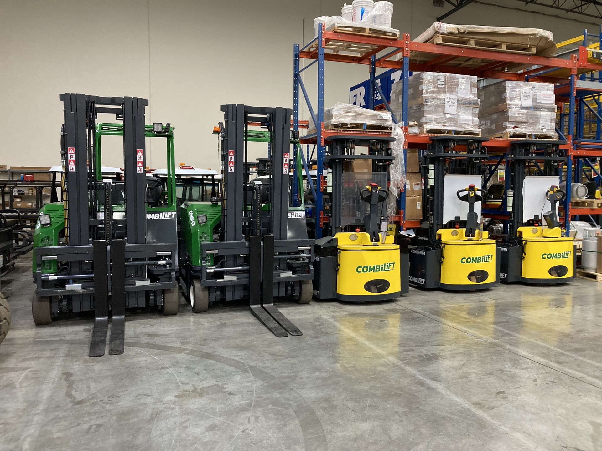 Combilift Side Loader And Industrial Walkie Pallet Jack