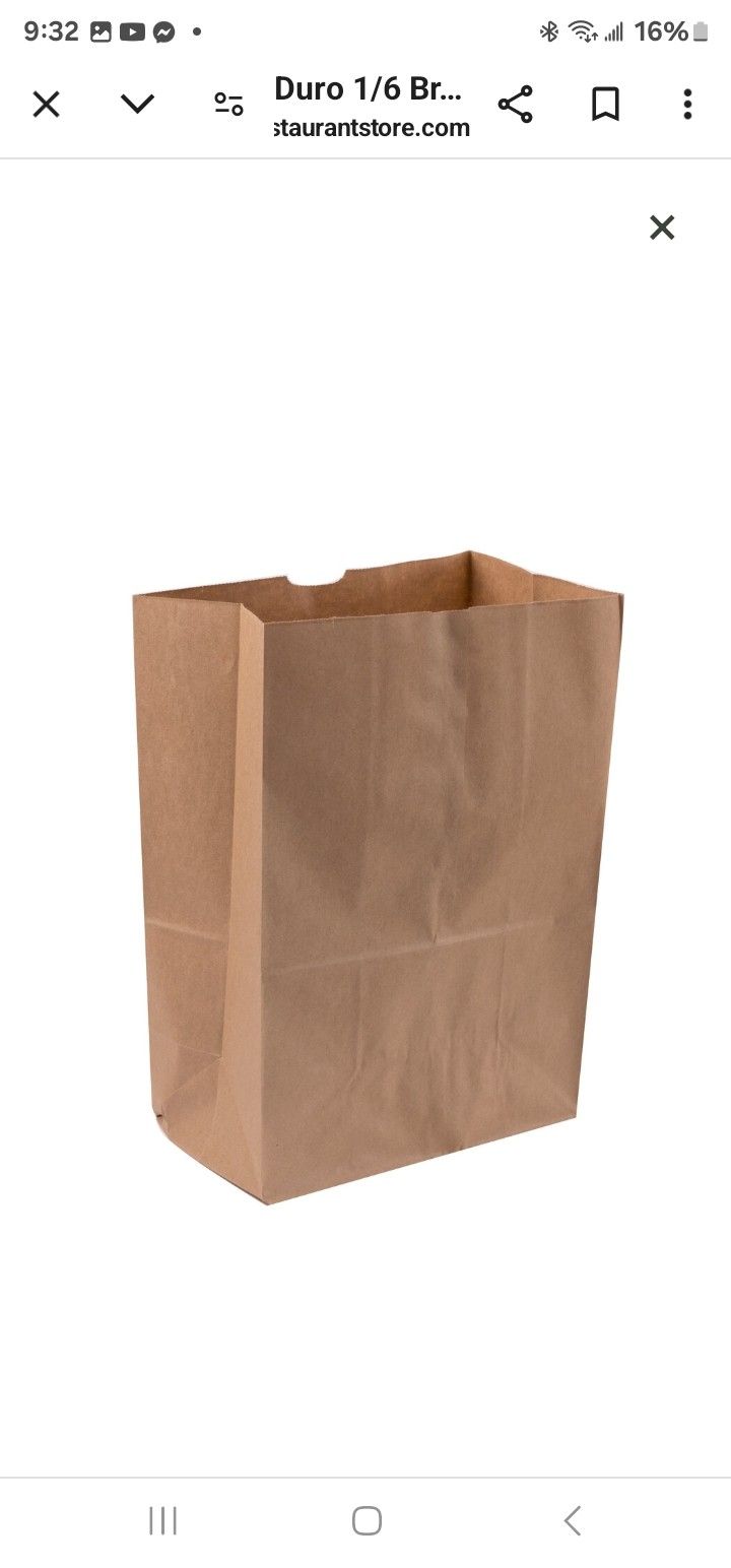DURO 1/6 , 57LBS CRAFT HEAVY DUTY 500PC BAGS