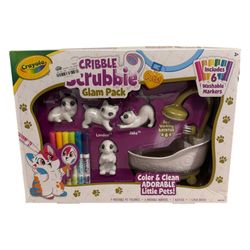 Crayola Scribble Scrubbie Pets Glam Pack Washable Color and Clean Playset Kids
