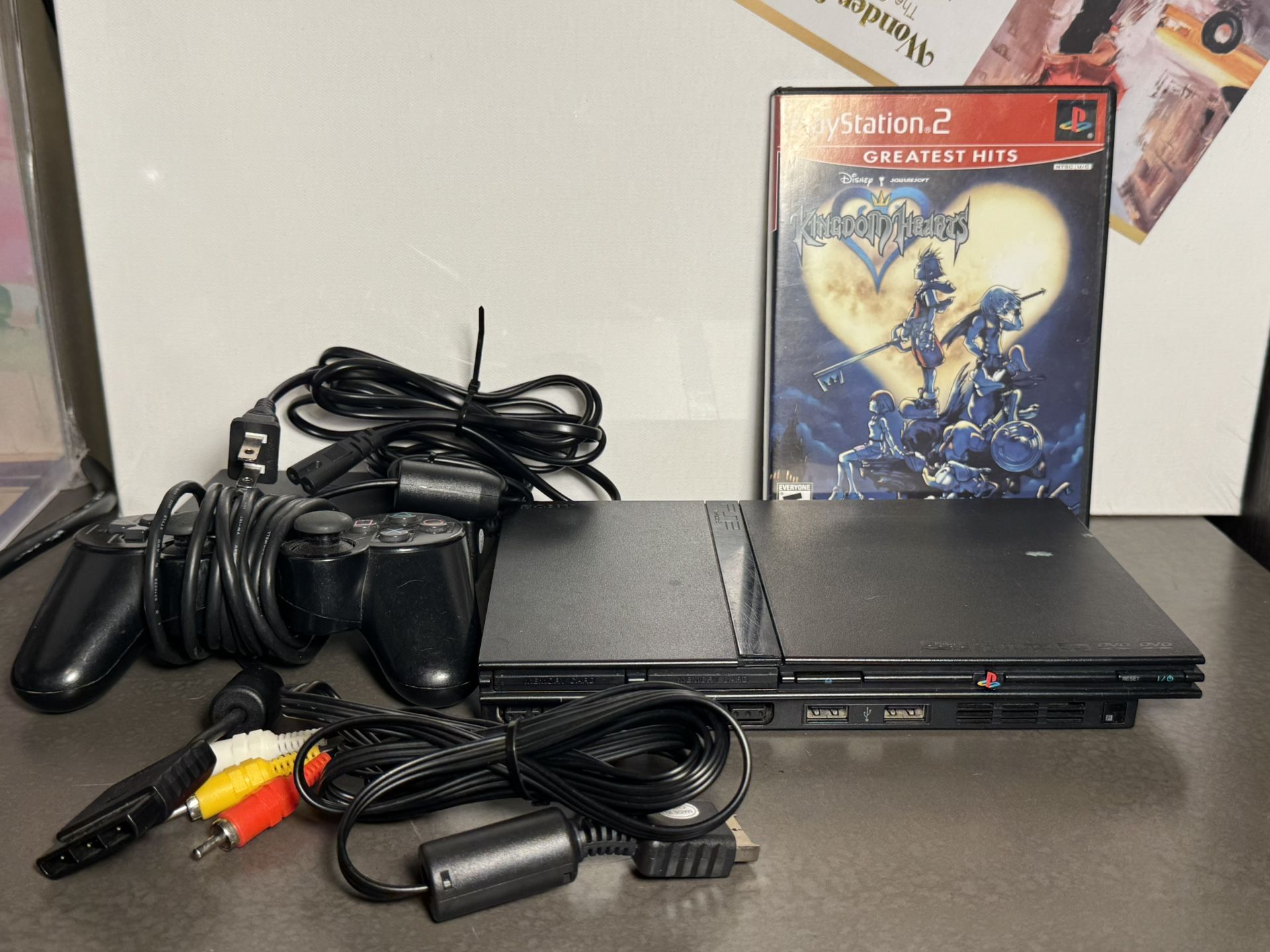 PlayStation 2 Ps2 Slim W/ kingdom Hearts