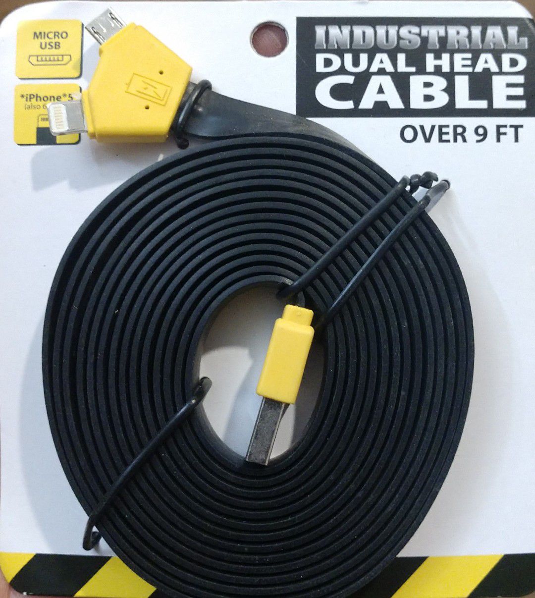 New 9 foot micro and ipad charger cable