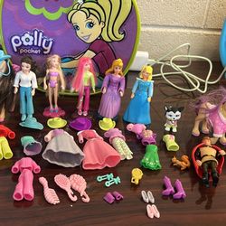 Polly Pocket Dolls -Horse And Accessories 