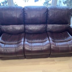 Reclining Leather Couch
