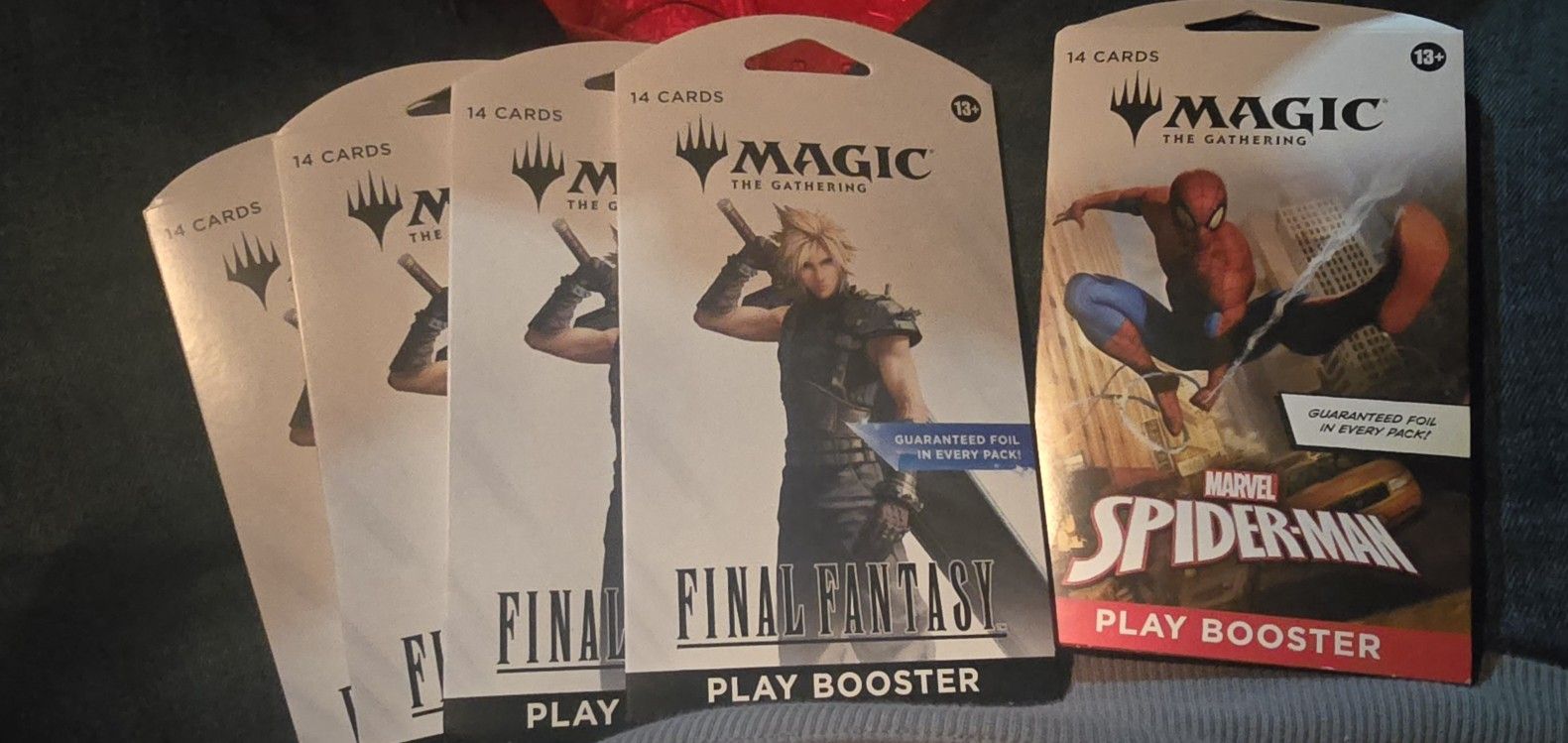 Magic The Gathering Final Fantasy And Spiderman Sleeved Booster Packs $40 FOR ALL