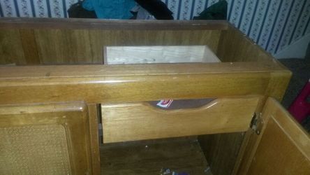 Lighted hutch... must go today!! Mirrored back