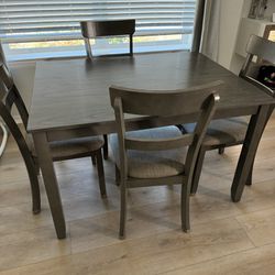 Gray Dining Table With 4 Chairs 