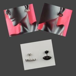 925 Sterling Silver Kiss and Lip studs earrings