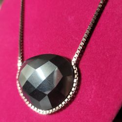Obsidian Stone Necklace 