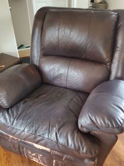 Free Furniture-full grain leather recliner