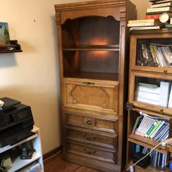 Vintage Tall Oak Cabinets