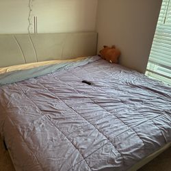 King Mattress And Bedframe (blankets Not Included )