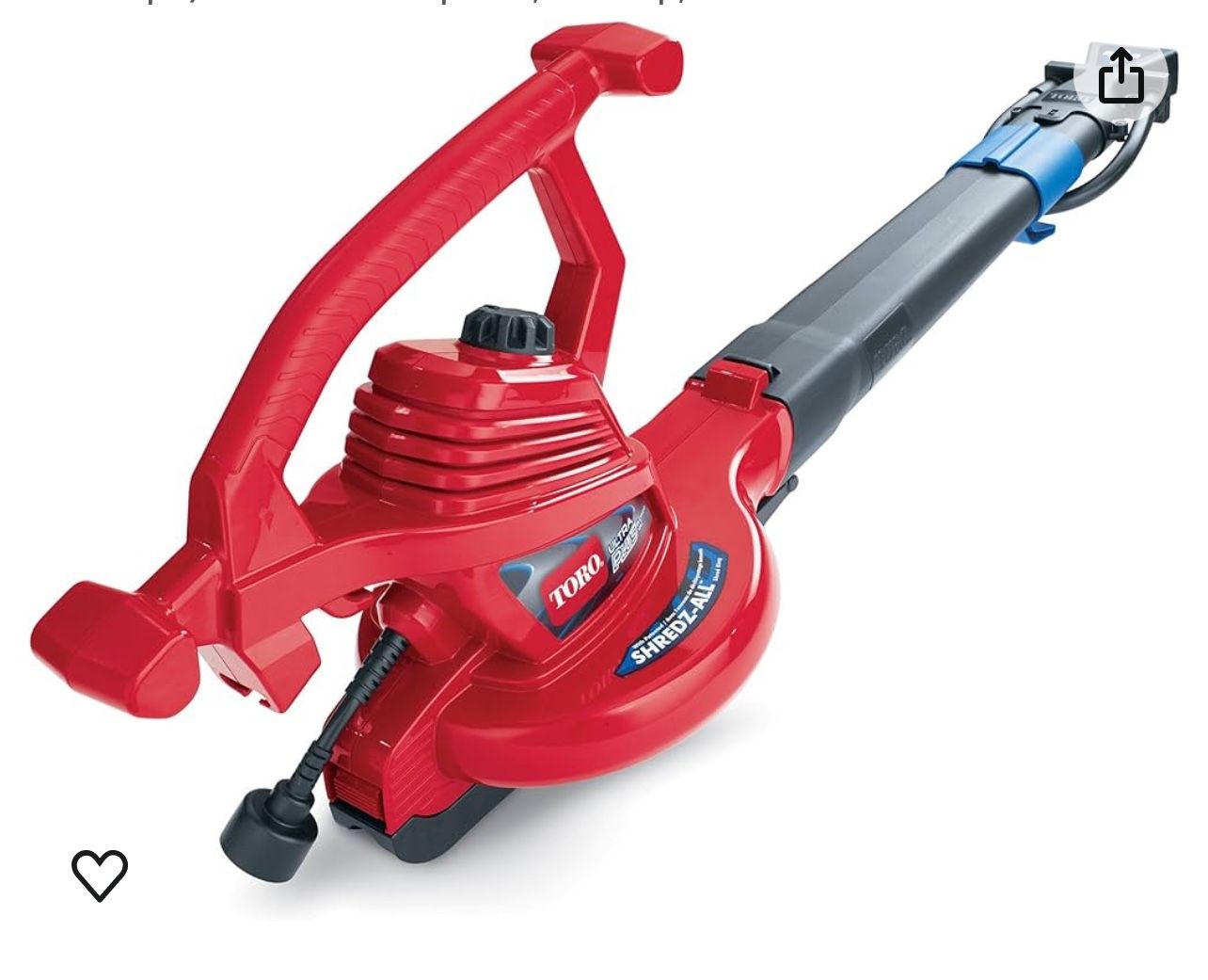 Toro Leaf Blower Vacuum 