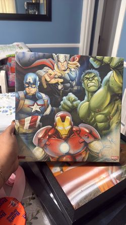 Marvel Avengers / Mario / Bad bunny Canvas Wall Art