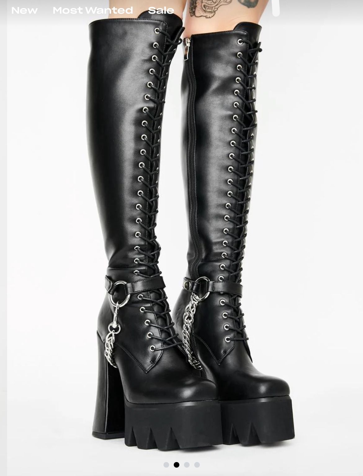 SIZE 8 LAMODA DECEIVING WAYS KNEE HIGH BOOTS