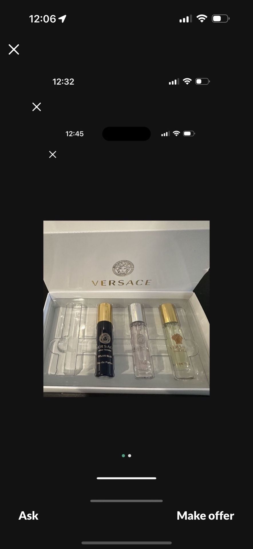 NEW Versace 3-pc Women's Perfume: Eros, Bright Crystal, Dylan Blue 5ml Each
