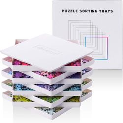 Puzzle Sorting Tray Set – Stackable w/ Lid (TidyBoss)