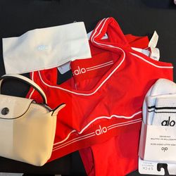Bright red alo set available S,m, L