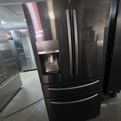 Samsung 4 Door Black Stainless Refrigerator 