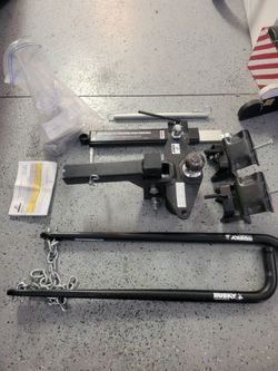 Husky weight distribution hitch with sway control