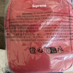 Supreme Red Leather Bag