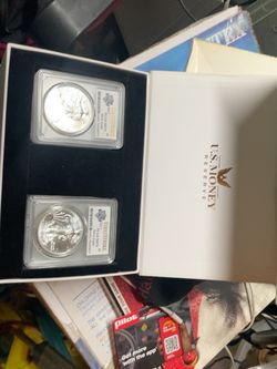 2023 American Silver Eagles, 1 troy oz of .999 fine silver, graded MS70