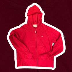 Aeropostale xl red fleece hoodie with pockets and zip up