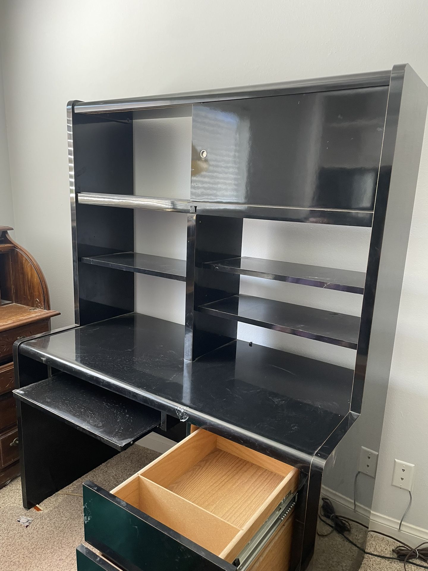 Black Desk And Computer Table $100 OBO