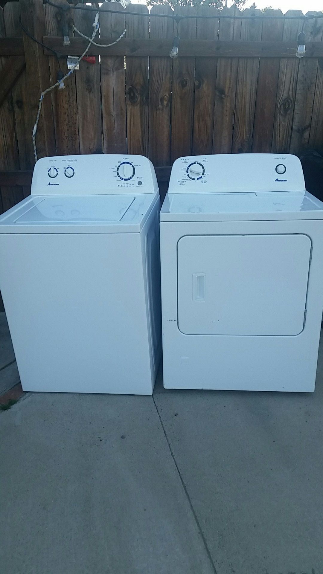 AMANA WASHER AND DRYER