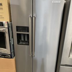 New Kitchen Aid Counter Depth Side By Side Fridge 