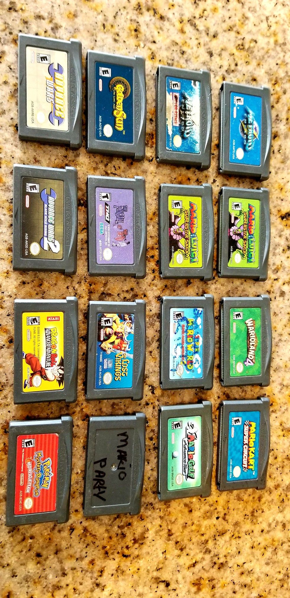 Legit Original Nintendo Gameboy Advanced Games