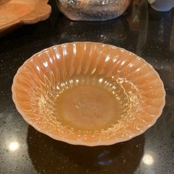 Anchor Hocking Fire King Swirl Peach Luster 8.5" Serving Bowl