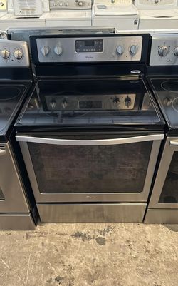 Whirlpool Glass top Stove/Oven Stainless Steel With Digital Display
